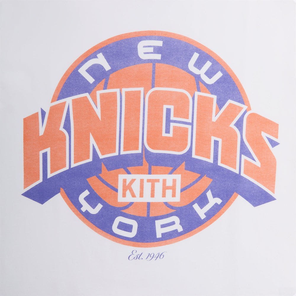 Kith for the New York Knicks Showtime Vintage Tee - White | Kith White
