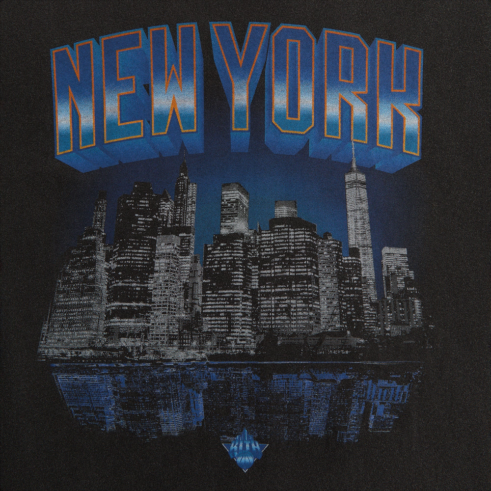 Kith Women for the New York Knicks Skyline Vintage Tee - Black | Kith Black