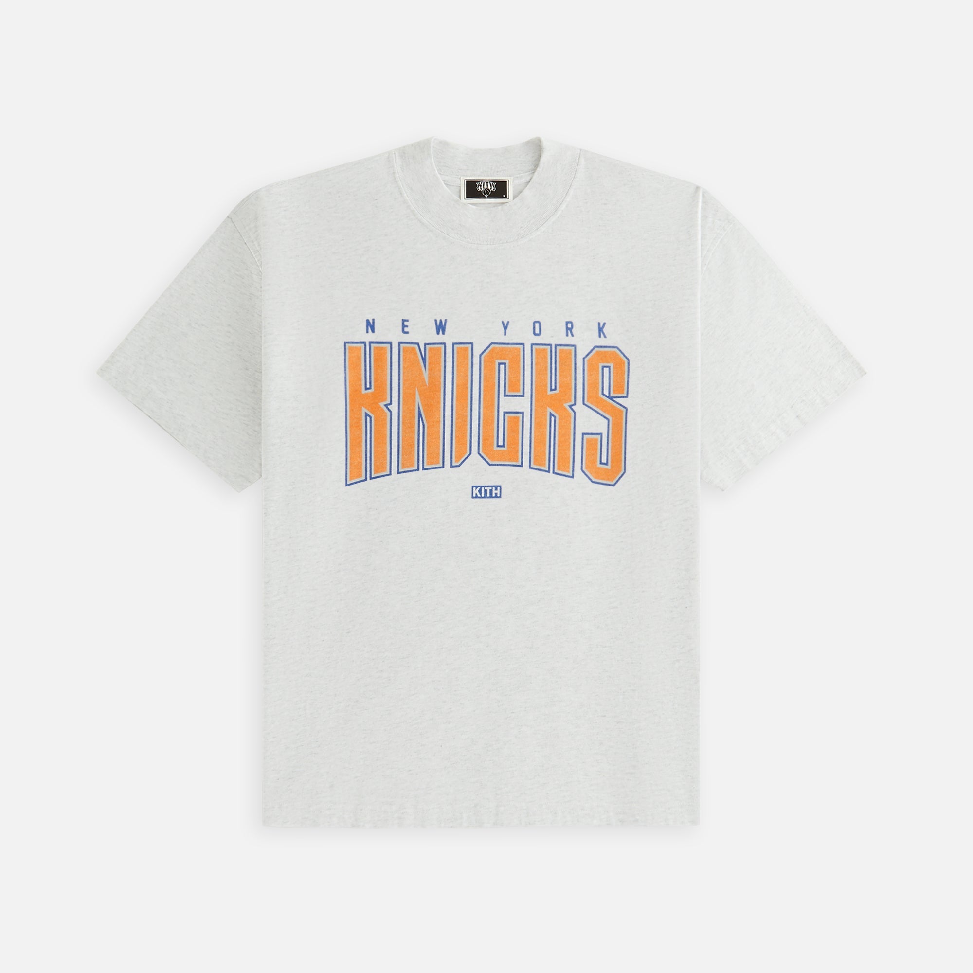Kith Women for the New York Knicks Arc Mockneck Tee - Light Healther G | Kith Light Healther Grey