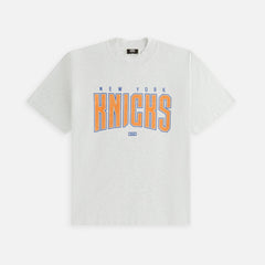 Kith Women for the New York Knicks Arc Mockneck Tee - Light Healther G | Kith Light Healther Grey