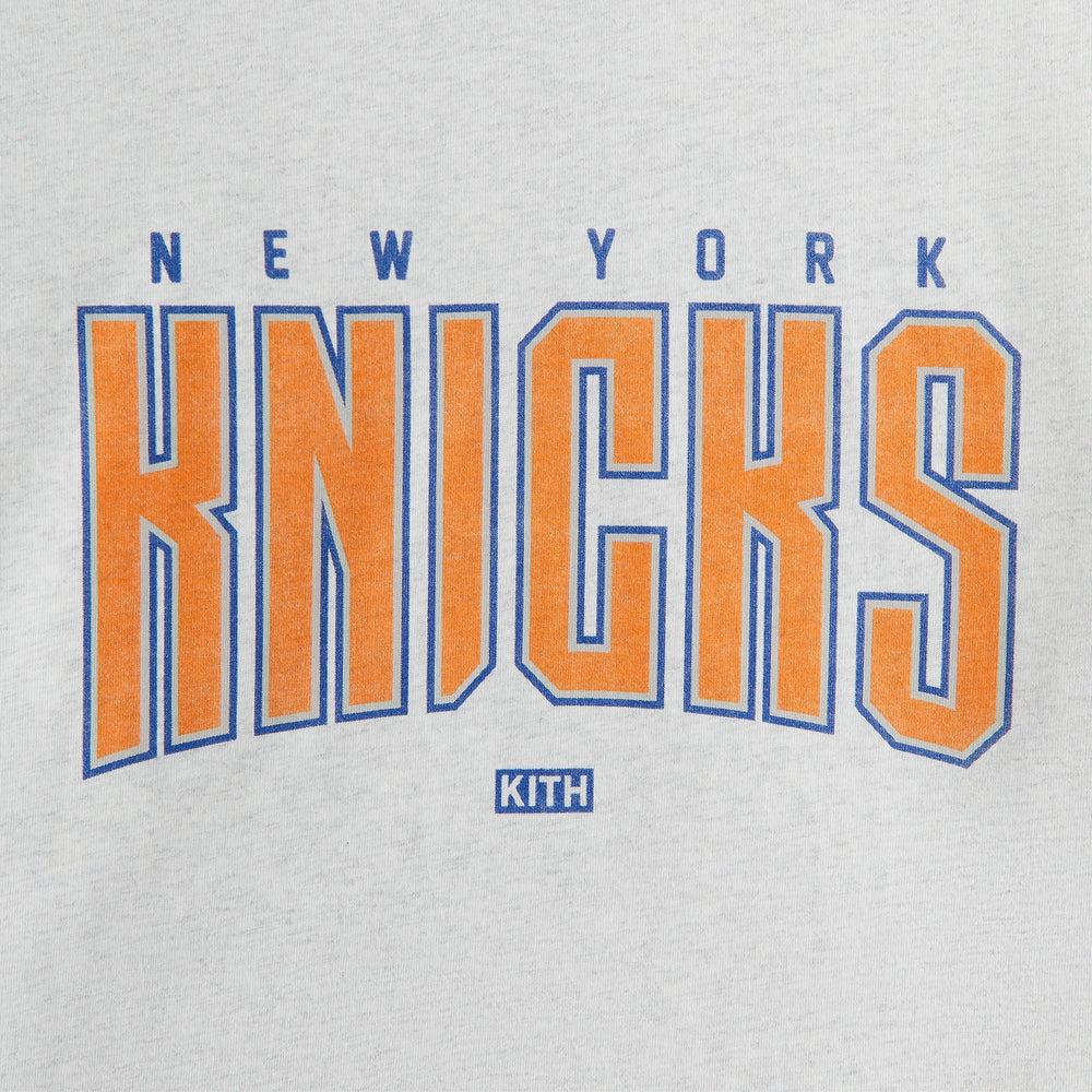 Kith Women for the New York Knicks Arc Mockneck Tee - Light Healther G | Kith Light Healther Grey