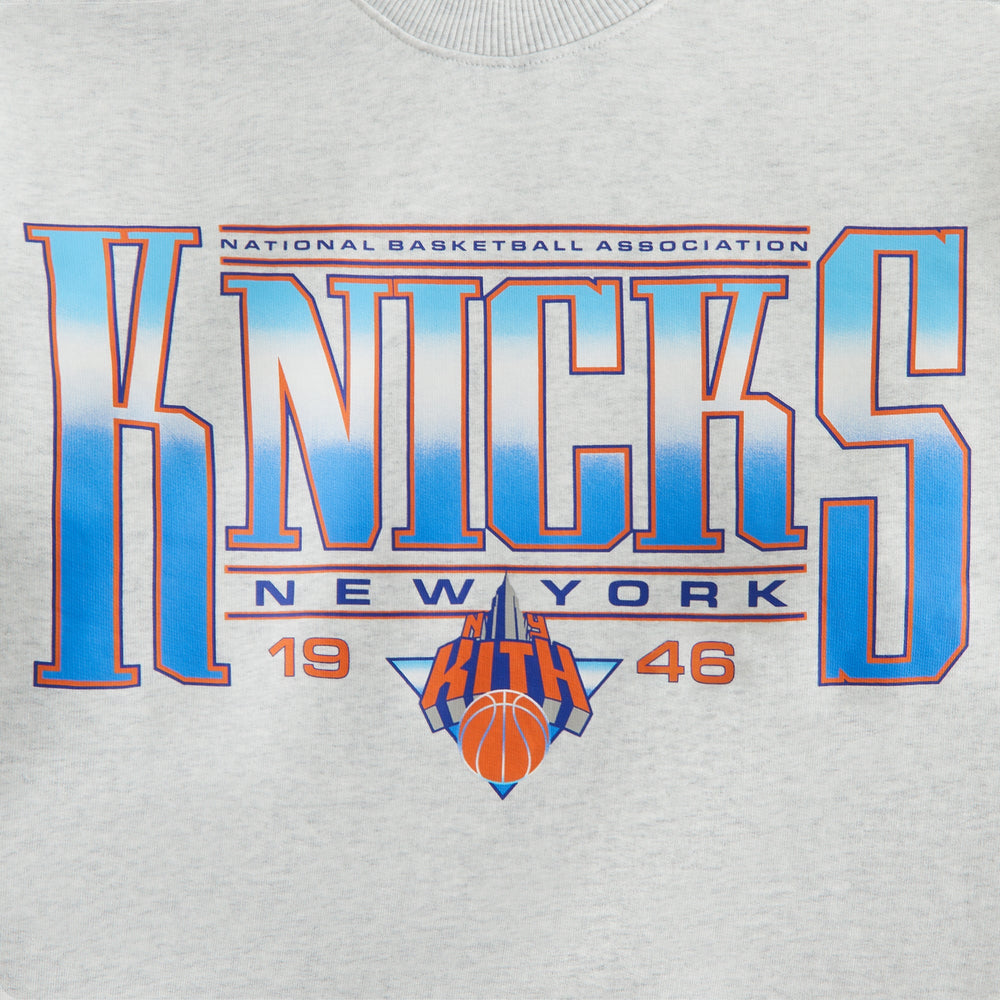 Kith Women for the New York Knicks Ashwin Crewneck - Light Heather Gre | Kith Light Heather Grey