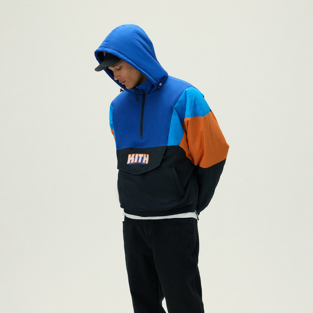 Kith for the New York Knicks Wings Quarter Zip Anorak - Black | Kith Black