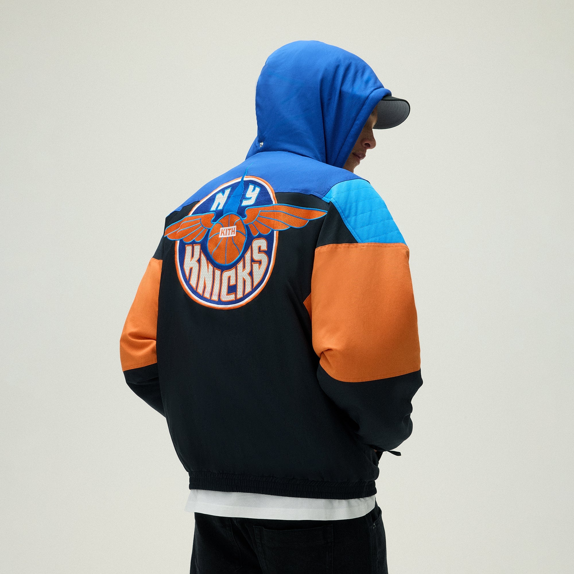 Kith for the New York Knicks Wings Quarter Zip Anorak - Black | Kith Black