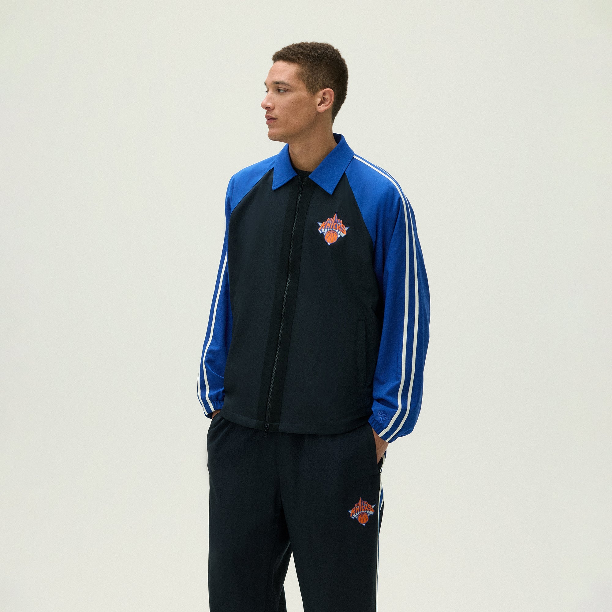 Kith for the New York Knicks Vintage Nylon Jacket - Black | Kith Black