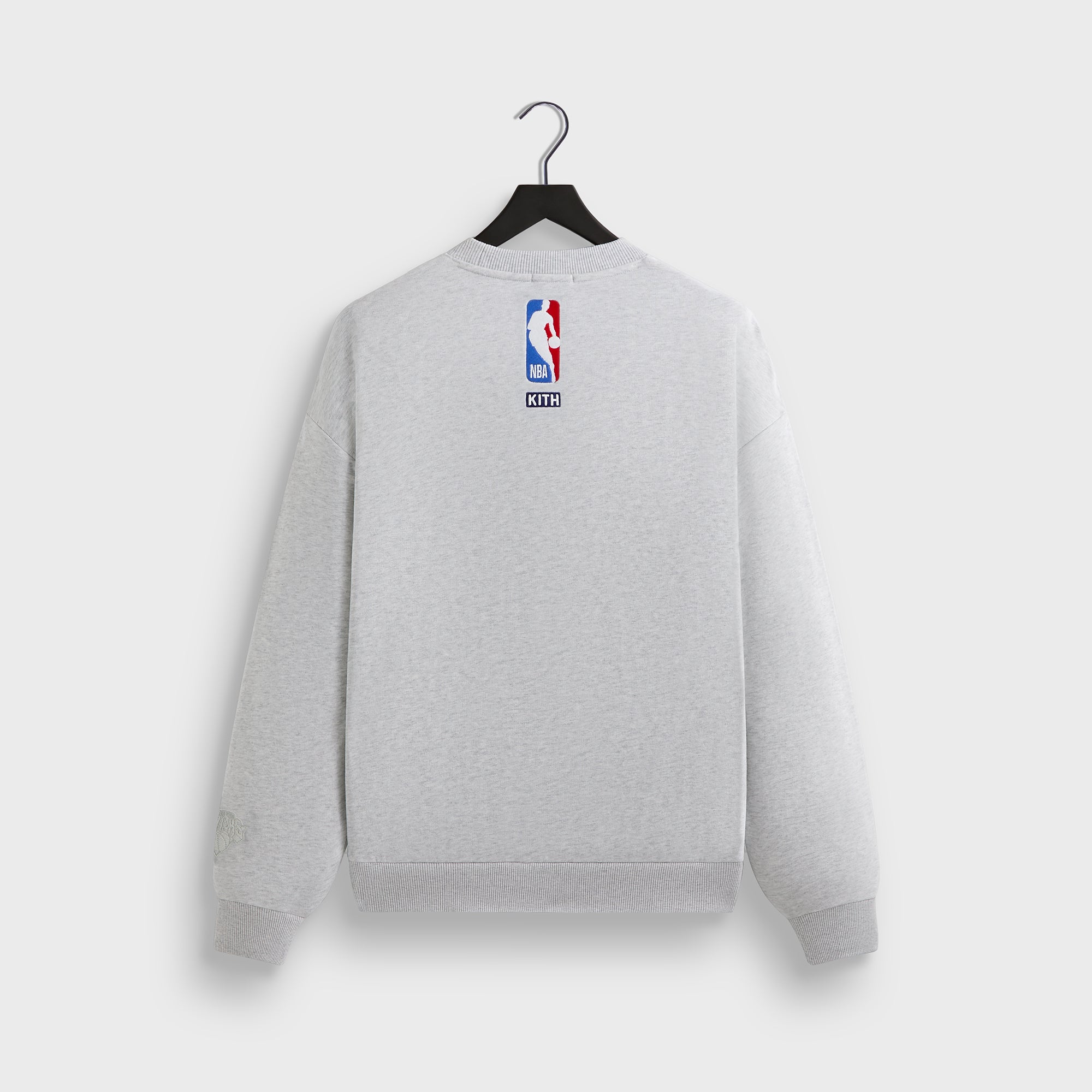 Kith for the New York Knicks Classic Vintage Nelson Crewneck - Light H | Kith Light Heather Grey