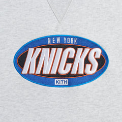 Kith for the New York Knicks Y2K Vintage Nelson Crewneck - Light Heath | Kith Light Heather Grey