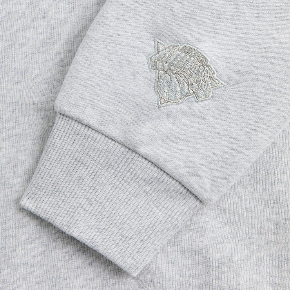Kith for the New York Knicks Y2K Vintage Nelson Crewneck - Light Heath | Kith Light Heather Grey