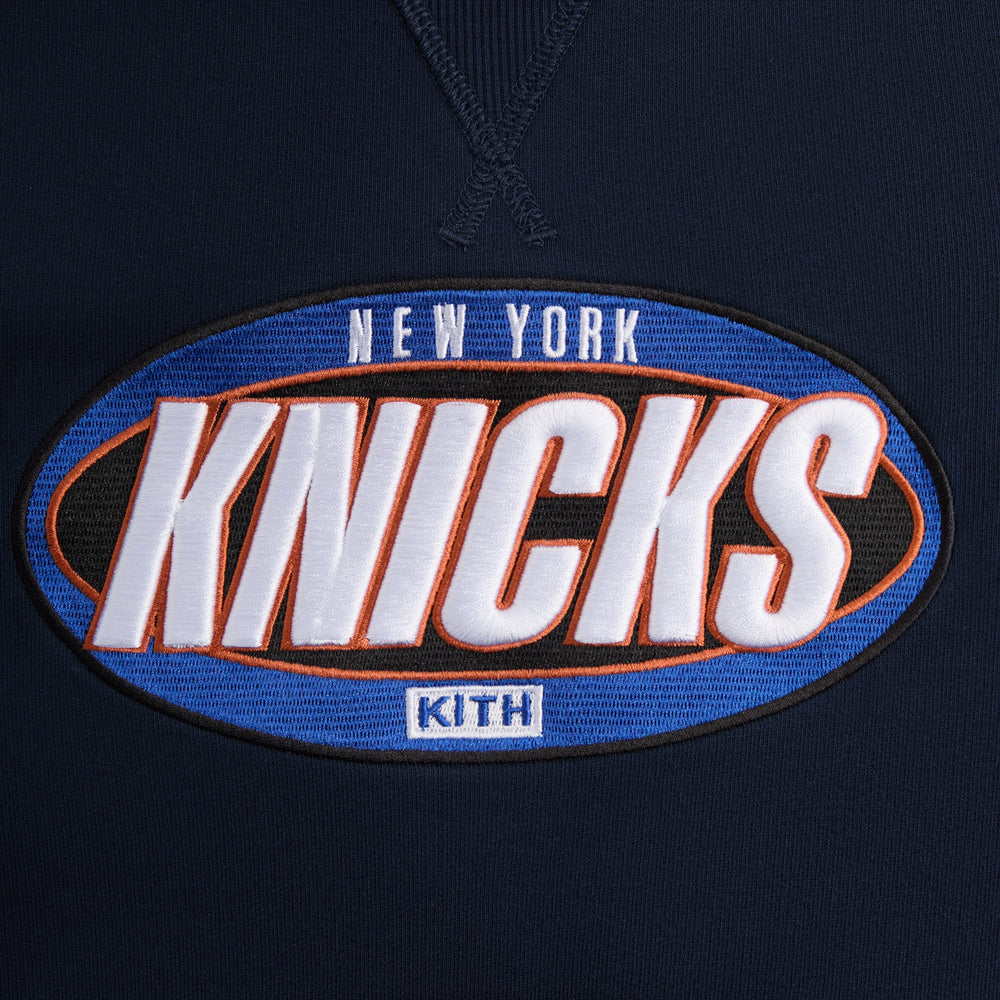 Kith for the New York Knicks Y2K Vintage Nelson Crewneck - Nocturnal | Kith Nocturnal