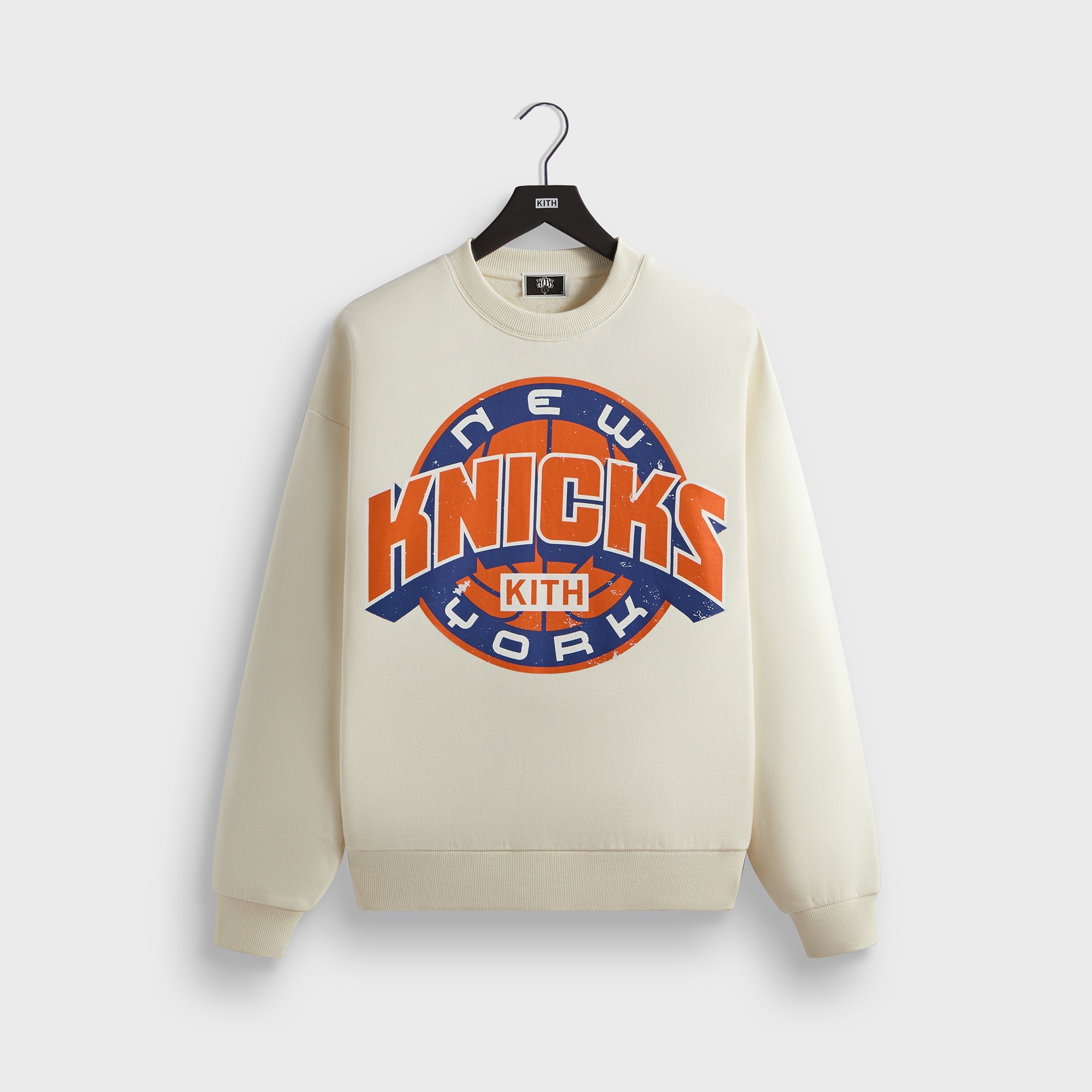 Kith for the New York Knicks Showtime Vintage Nelson Crewneck - Sandri | Kith Sandrift