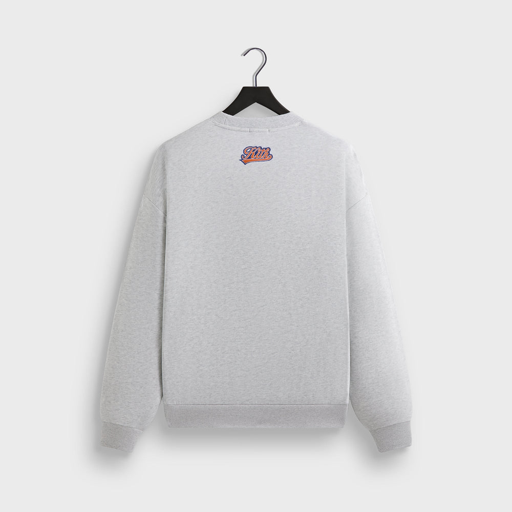 Kith for the New York Knicks Script Vintage Nelson Crewneck - Light He | Kith Light Heather Grey