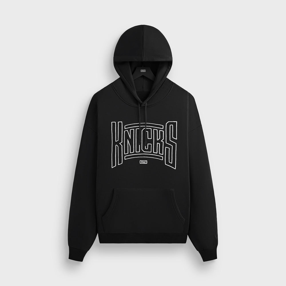 Kith for the New York Knicks Arched Vintage Nelson Hoodie - Black | Kith Black