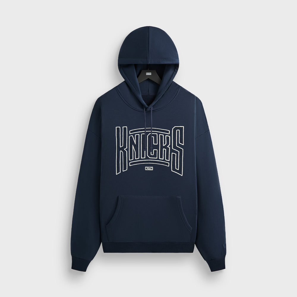 Kith for the New York Knicks Arched Vintage Nelson Hoodie - Nocturnal | Kith Nocturnal