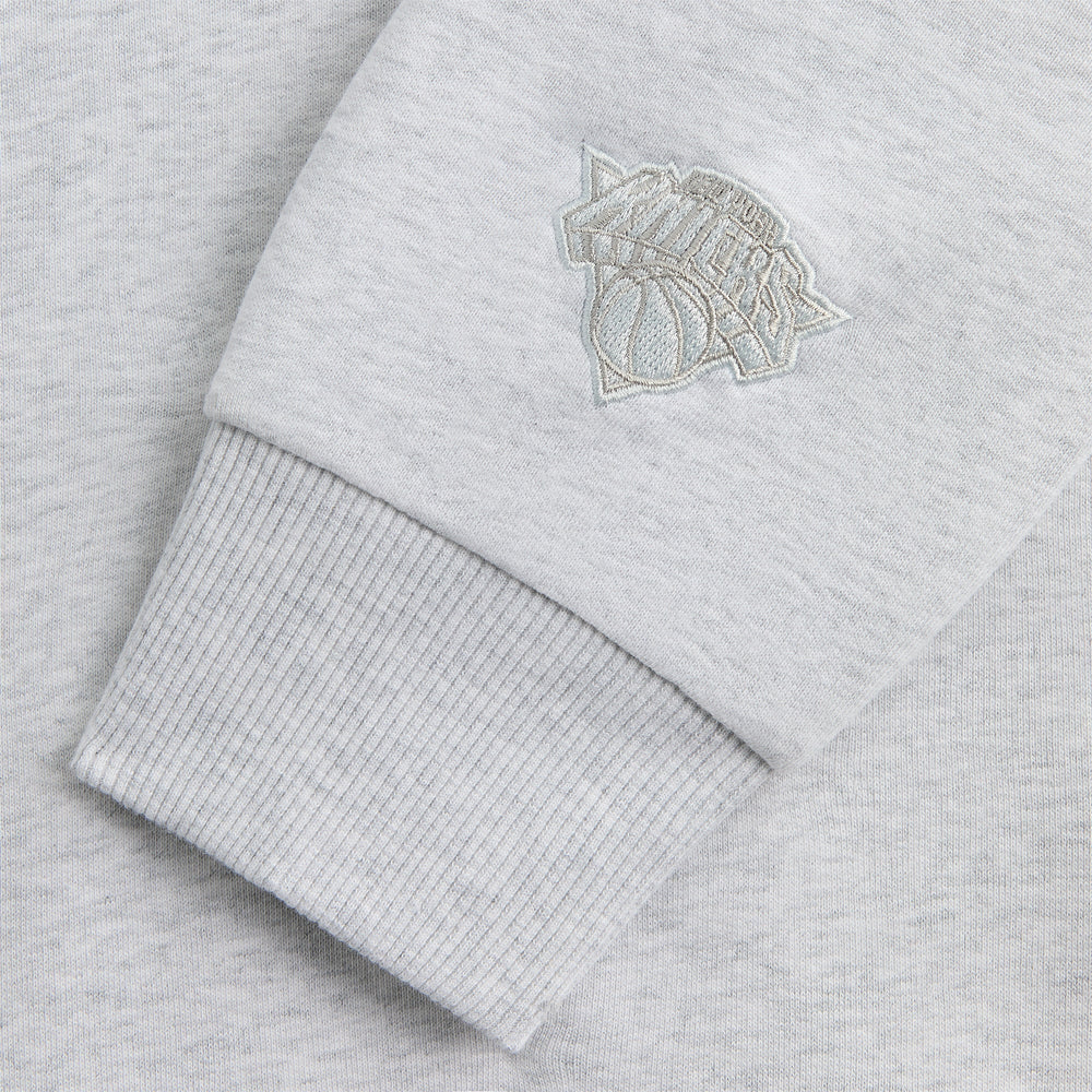Kith for the New York Knicks Laurel Vintage Nelson Crewneck - Light He | Kith Light Heather Grey