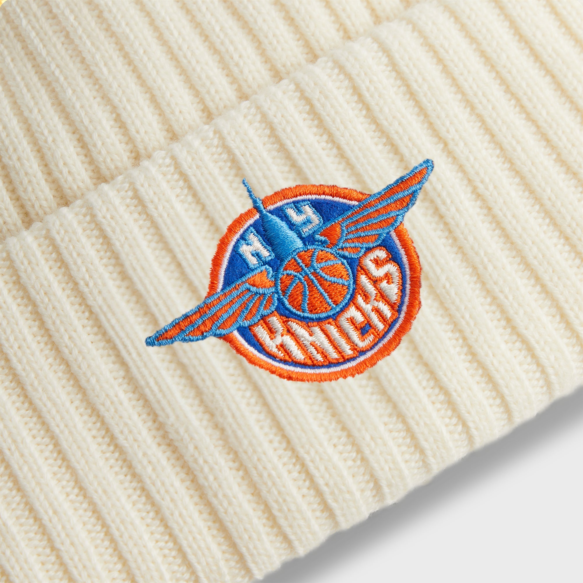 Kith for the New York Knicks Wings Logo Beanie - Sandrift | Kith Sandrift
