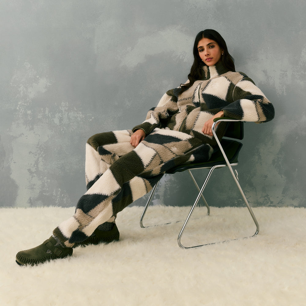 Kith Women Chelsea III Patchwork Fleece Jogger - Plaster | Kith Plaster