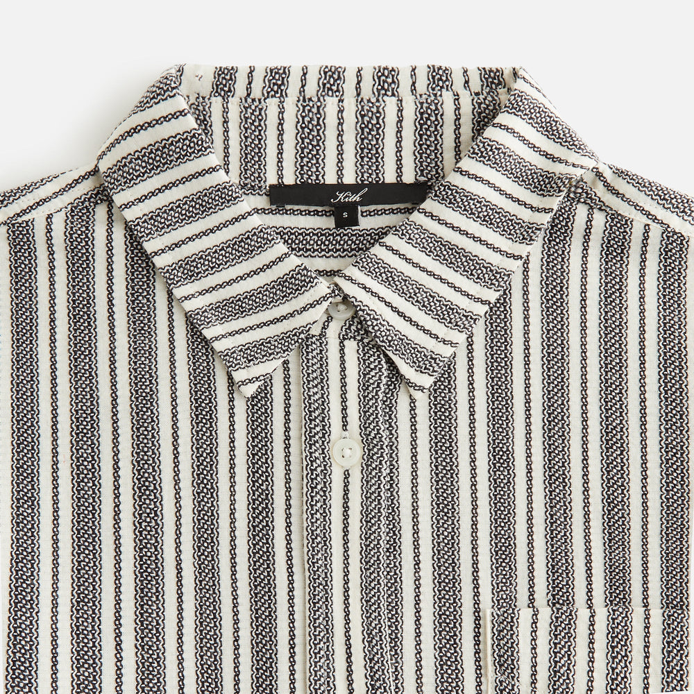 Kith Women Ora II Dobby Stripe Shirt - Black | Kith Black