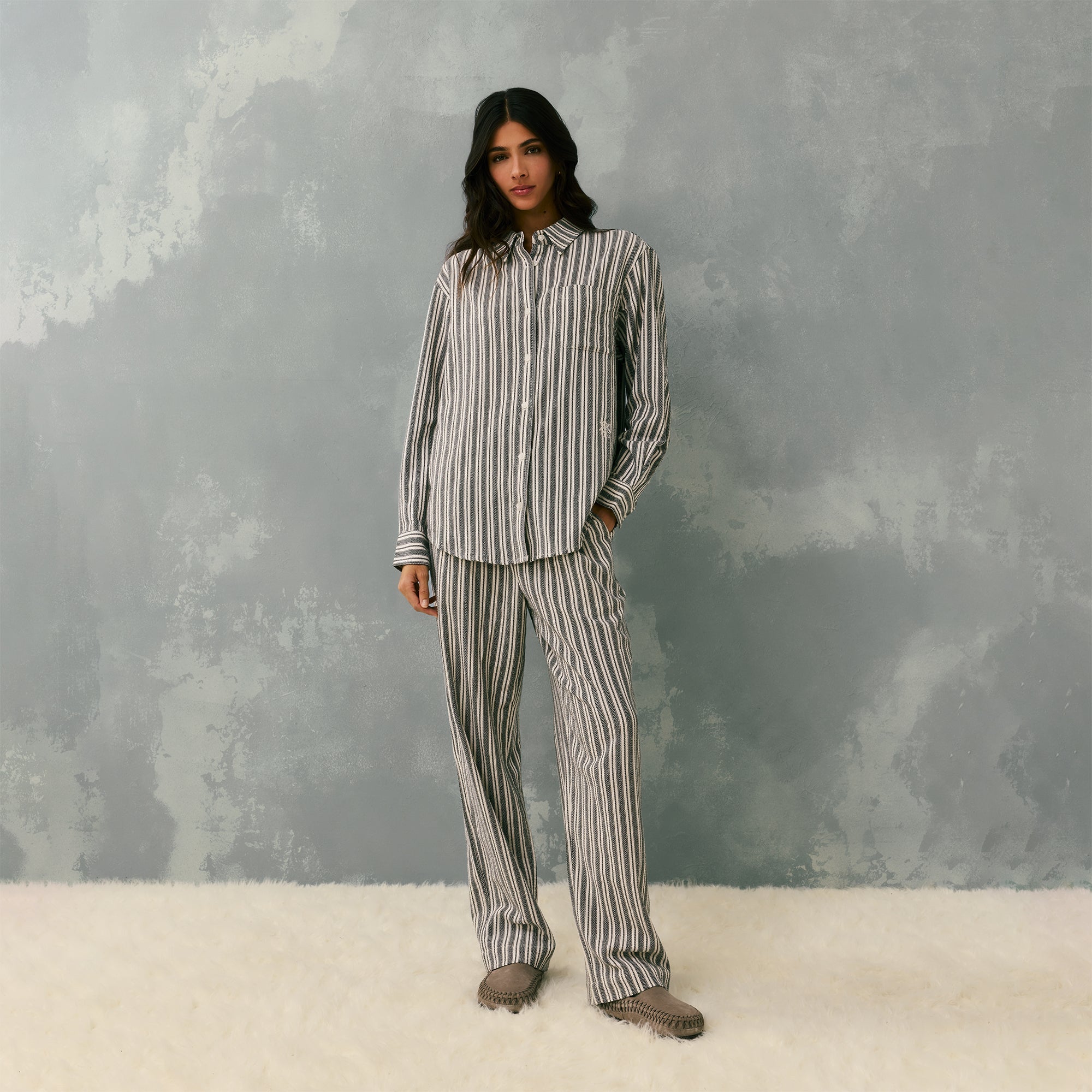 Kith Women Miles II Dobby Stripe Pants - Black | Kith Black