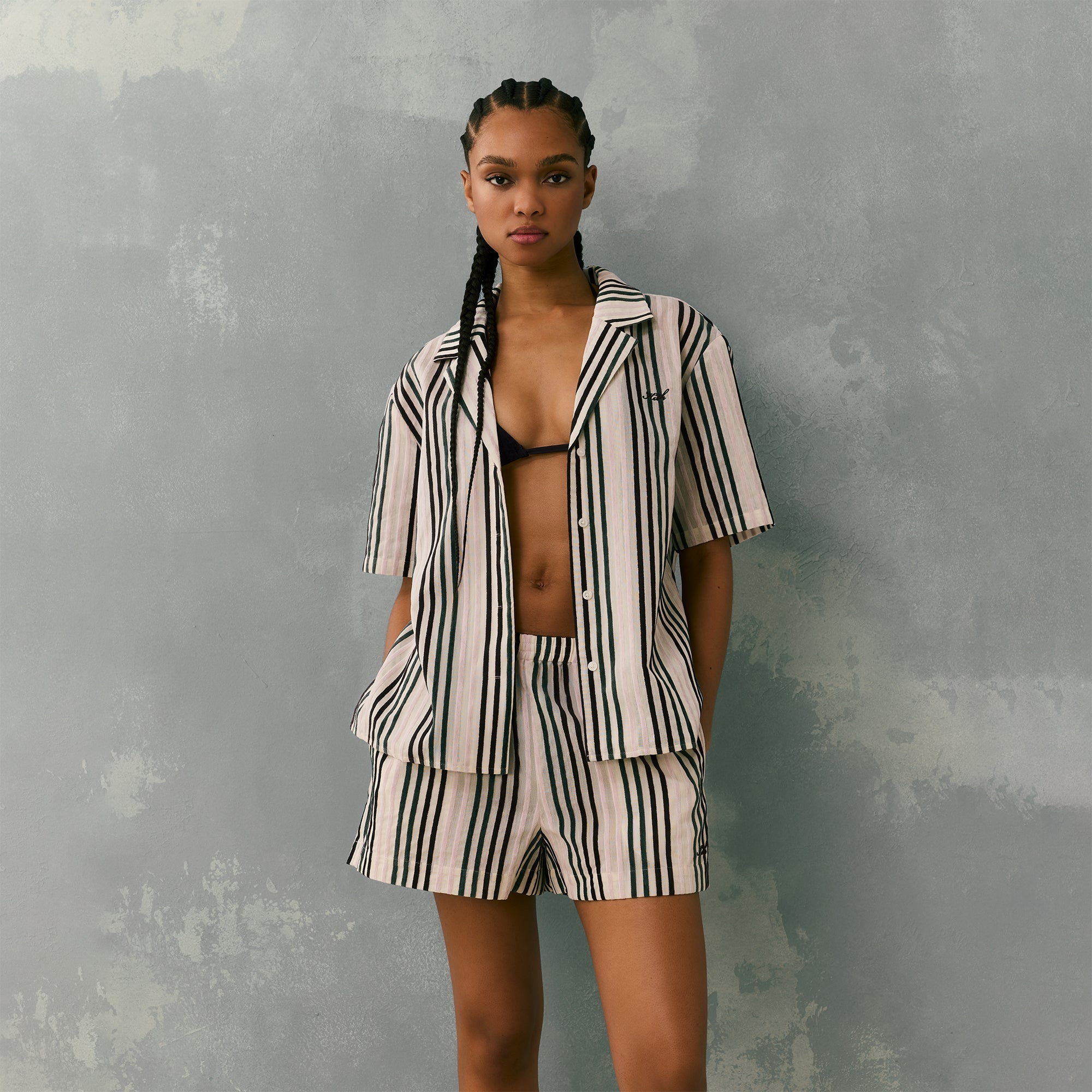 Kith Women Elena II Chenille Stripe Shirt - Echo | Kith Echo