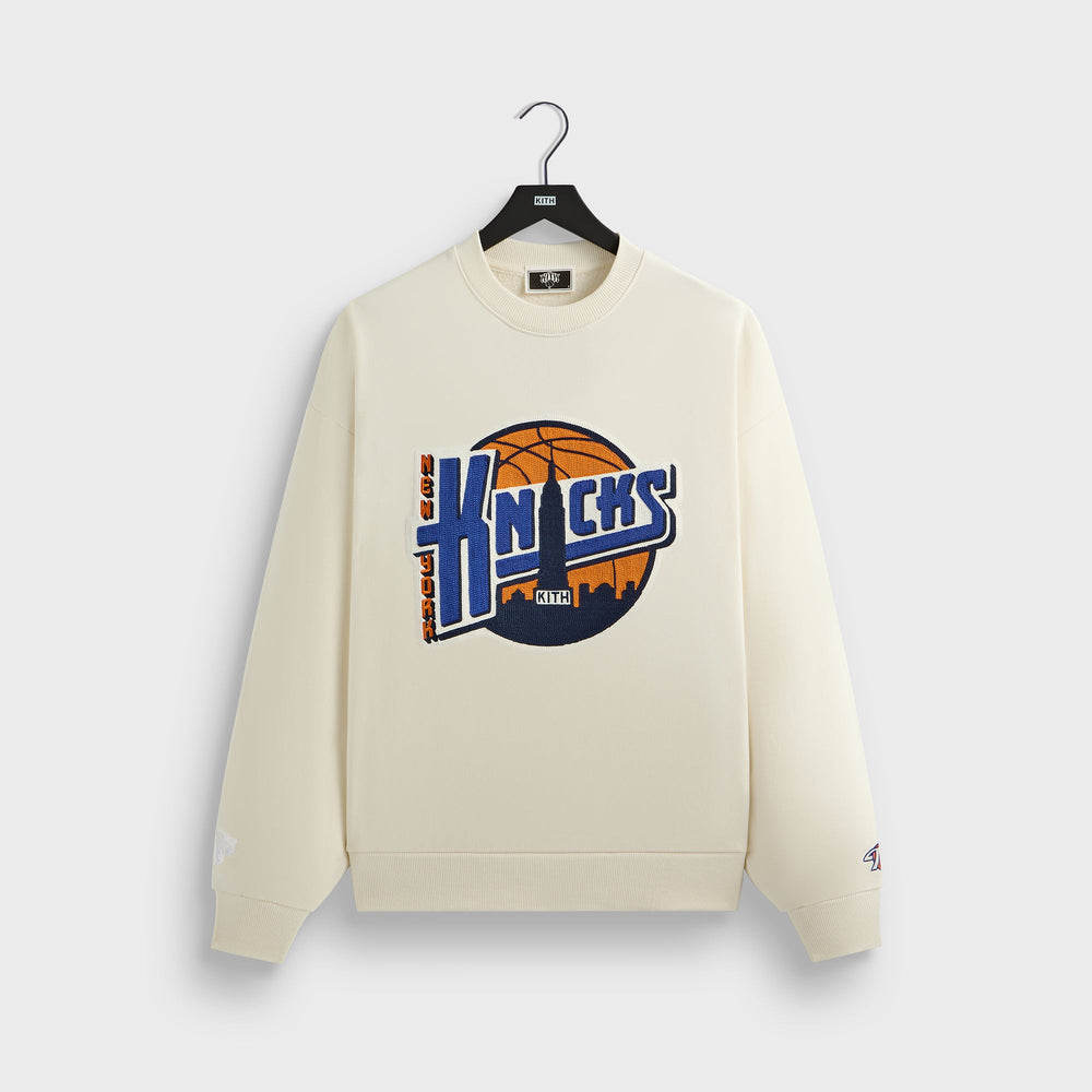 Kith for the New York Knicks City Vintage Nelson Crewneck - Sandrift | Kith Sandrift