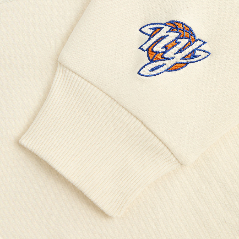 Kith for the New York Knicks City Vintage Nelson Crewneck - Sandrift | Kith Sandrift