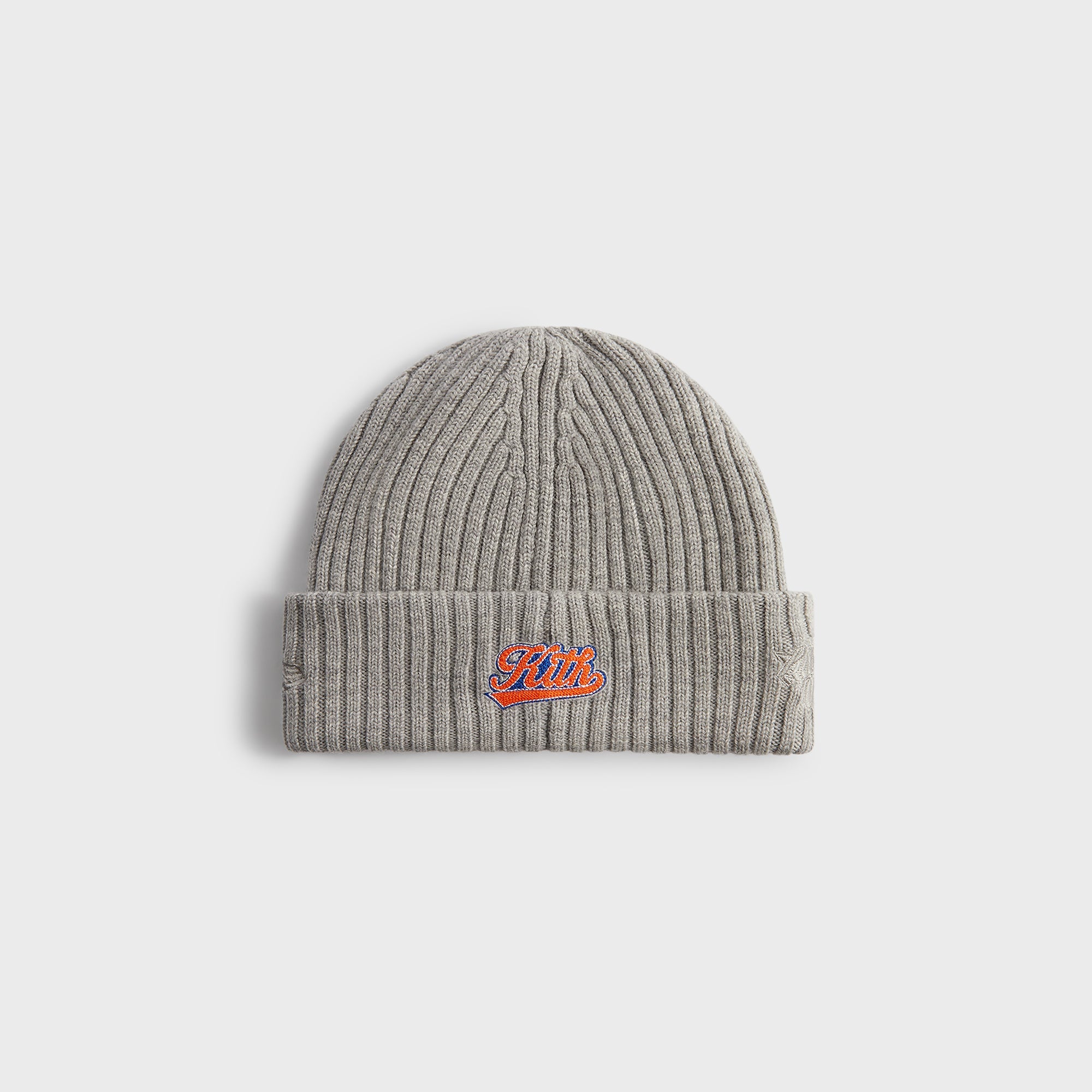 Kith for the New York Knicks Court Vision Beanie - Light Heather Grey | Kith Light Heather Grey