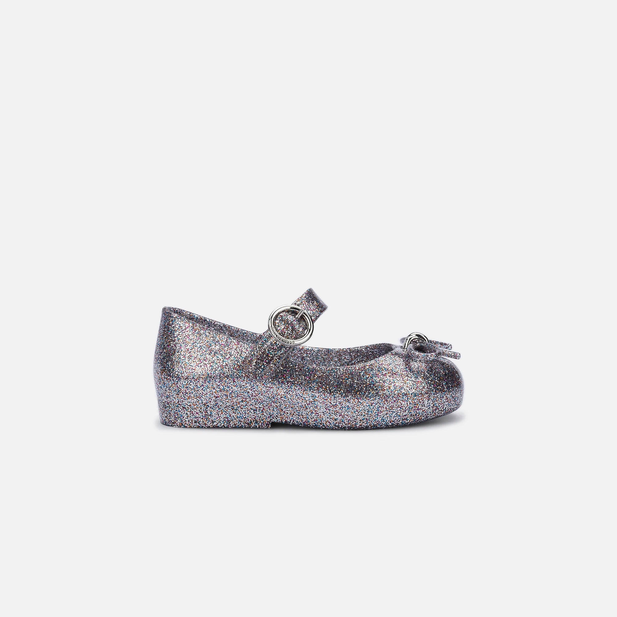 Melissa Mini Sweet Love Flat BB - Silver Glitter | Kith Silver Glitter