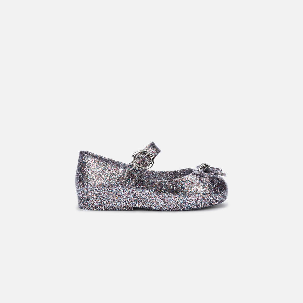 Melissa Mini Sweet Love Flat BB - Silver Glitter | Kith Silver Glitter