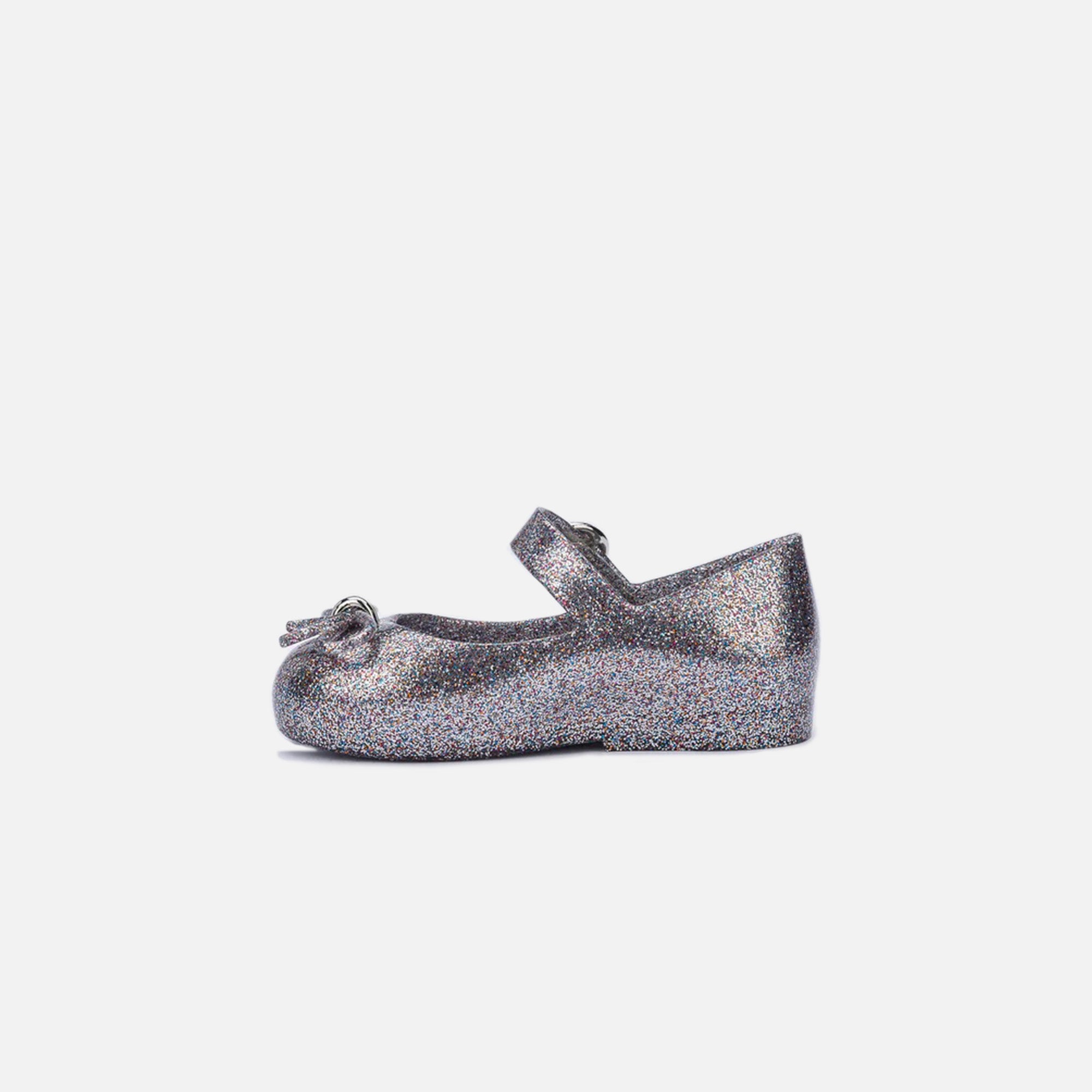 Melissa Mini Sweet Love Flat BB - Silver Glitter | Kith Silver Glitter