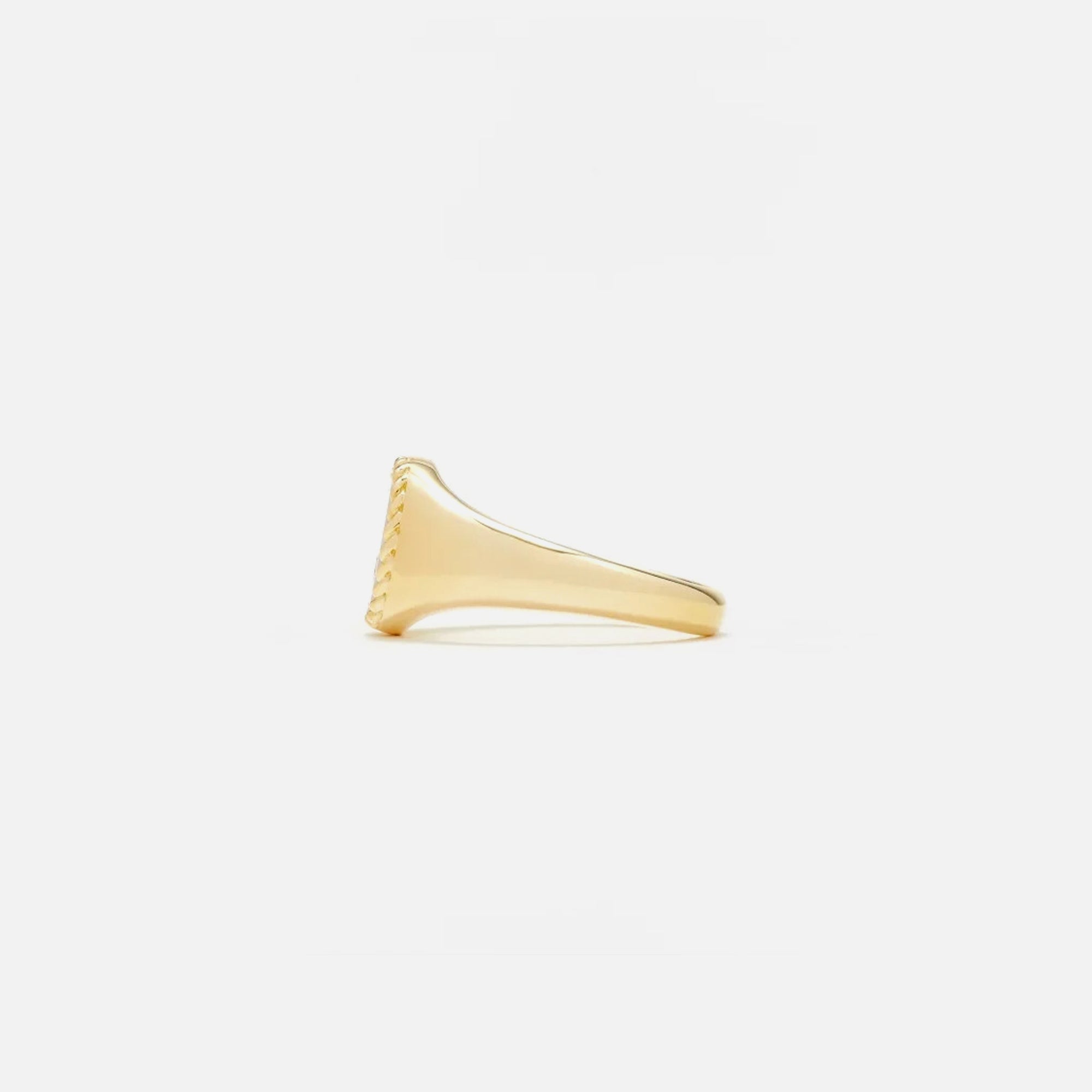 Yvonne Leon Baby Signet Ring With Diamond - Black | Kith Black