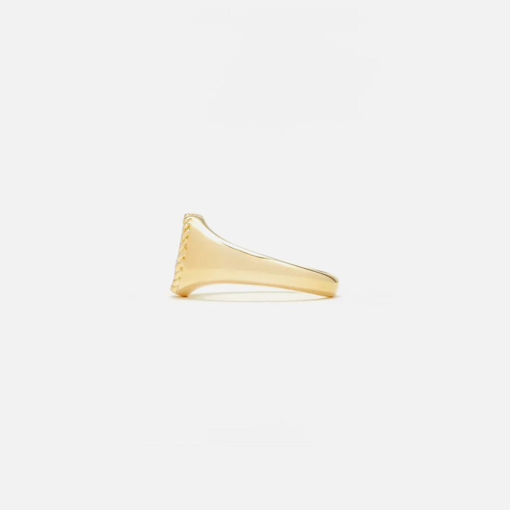 Yvonne Leon Baby Signet Ring With Diamond - Black | Kith Black