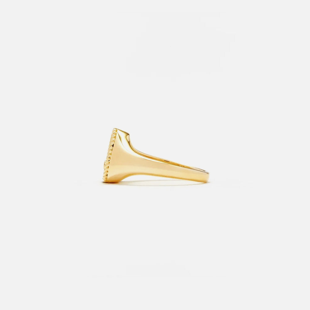 Yvonne Leon Pear Shaped Signet Ring - Gold | Kith Gold