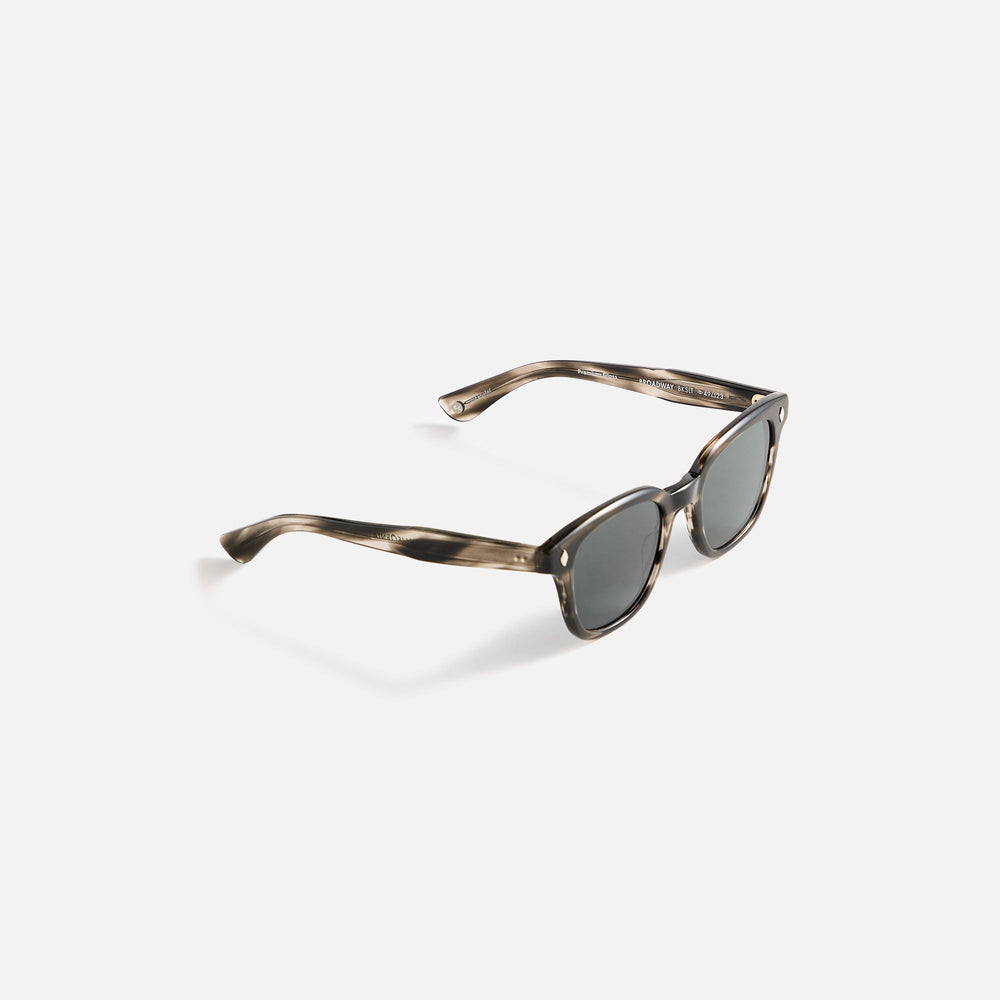 Garrett Leight Broadway Sunglass - Black Sleet Tortoise / Semi Flat Pu | Kith Black Sleet Tortoise / Semi Flat Pure Blue Smoke