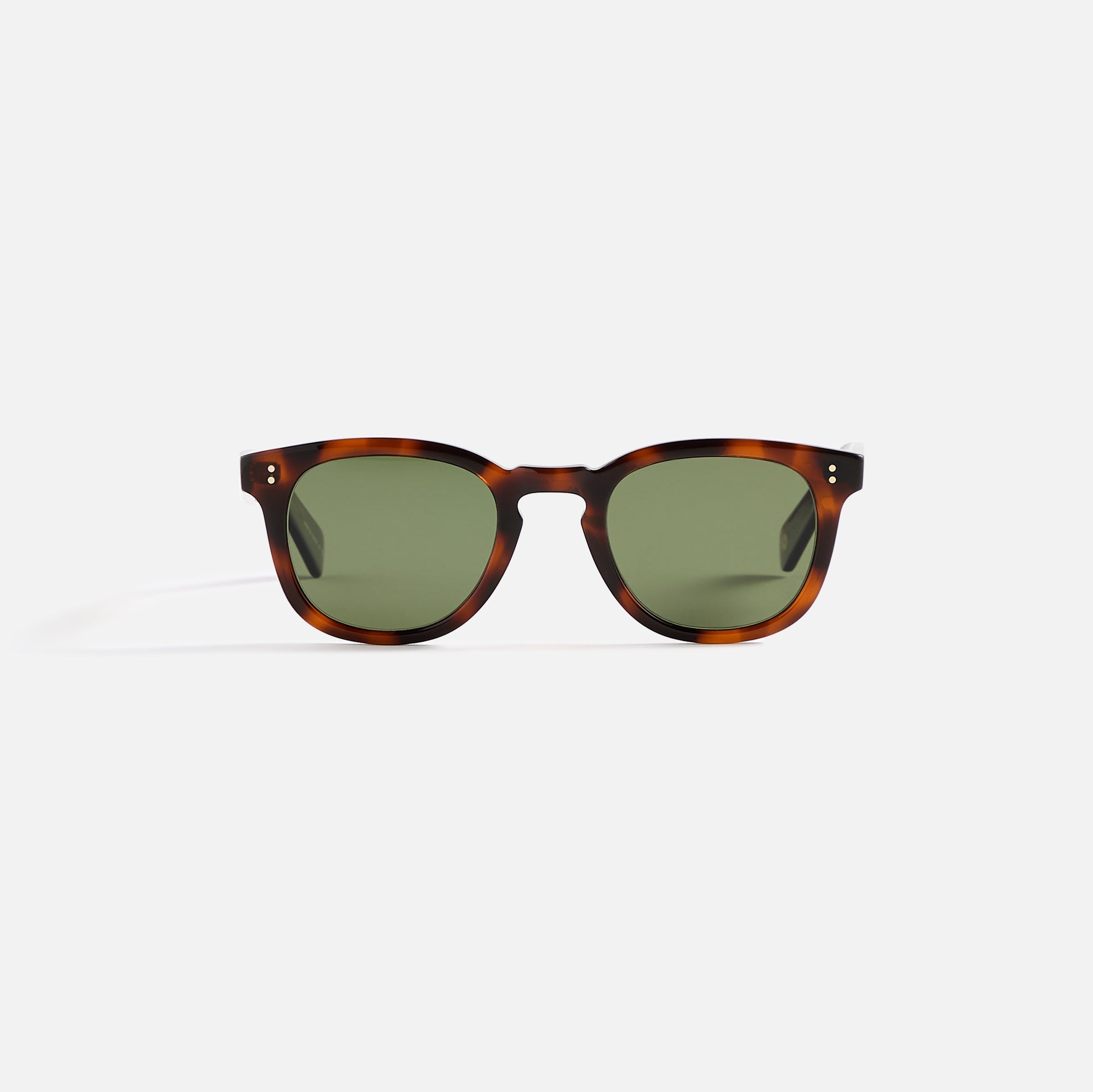 Garrett Leight Kinney II Sunglass - Spotted Brown Shell / Semi Flat Pu | Kith Spotted Brown Shell / Semi Flat Pure Green Polar