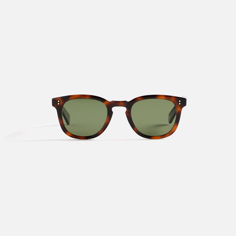 Garrett Leight Kinney II Sunglass - Spotted Brown Shell / Semi Flat Pu | Kith Spotted Brown Shell / Semi Flat Pure Green Polar