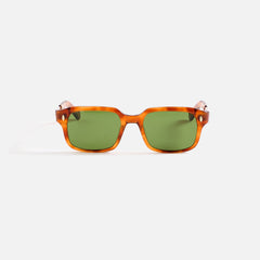 Garrett Leight Mr. Leight Purveyor Sunglass - Saffron Tortoise White G | Kith Saffron Tortoise White Gold / Boxwood Green