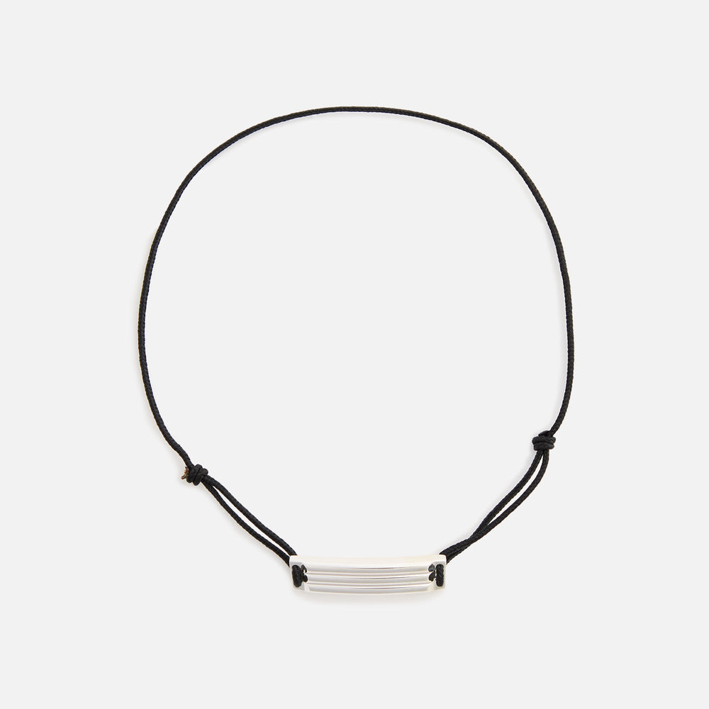 Le Gramme 5 Grammes Godron Cord Polished - Black / Silver | Kith Black / Silver