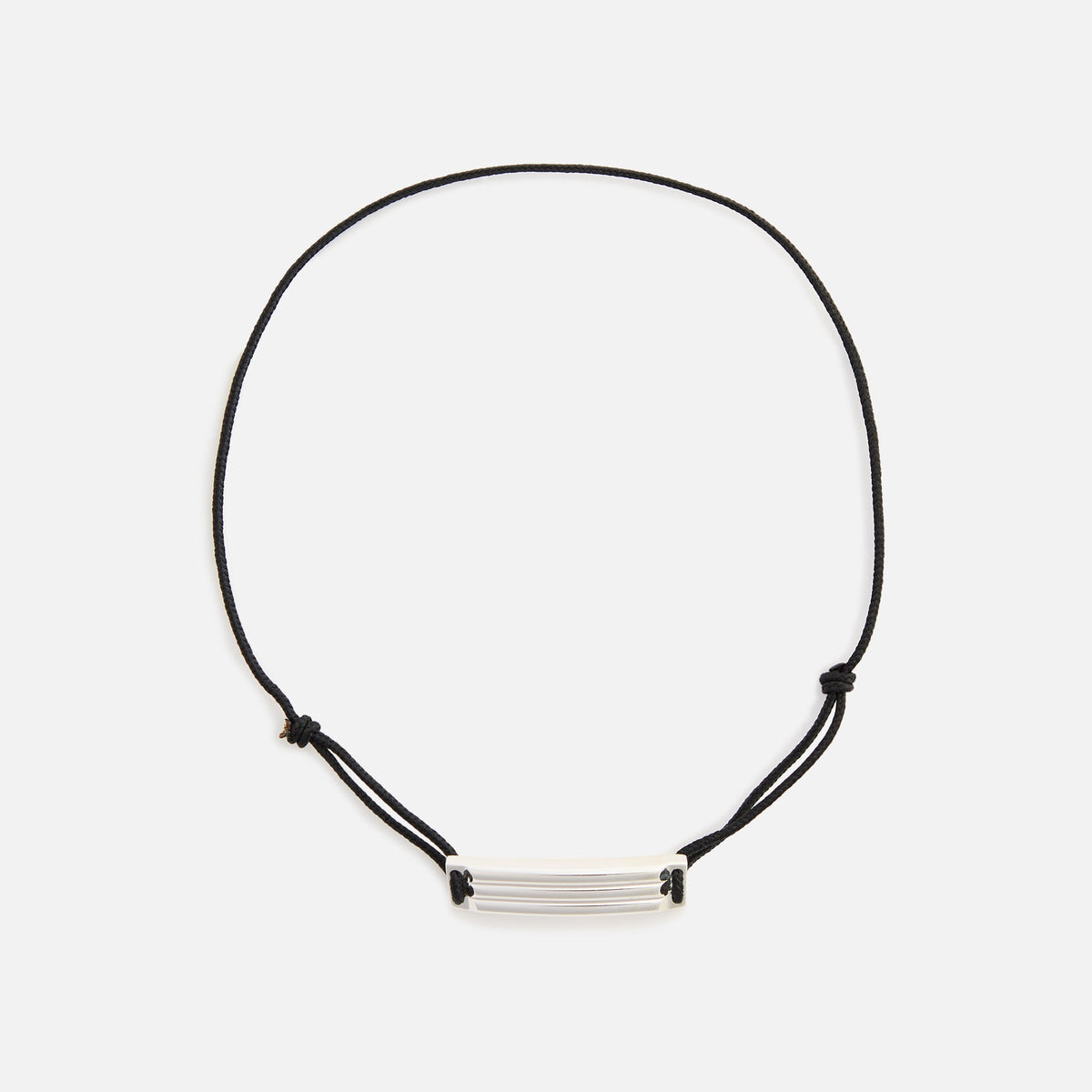 Le Gramme 5 Grammes Godron Cord Polished - Black / Silver | Kith Black / Silver