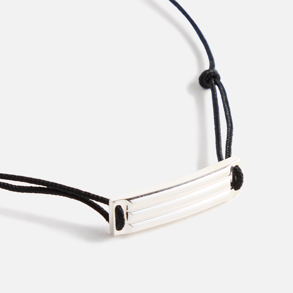 Le Gramme 5 Grammes Godron Cord Polished - Black / Silver | Kith Black / Silver