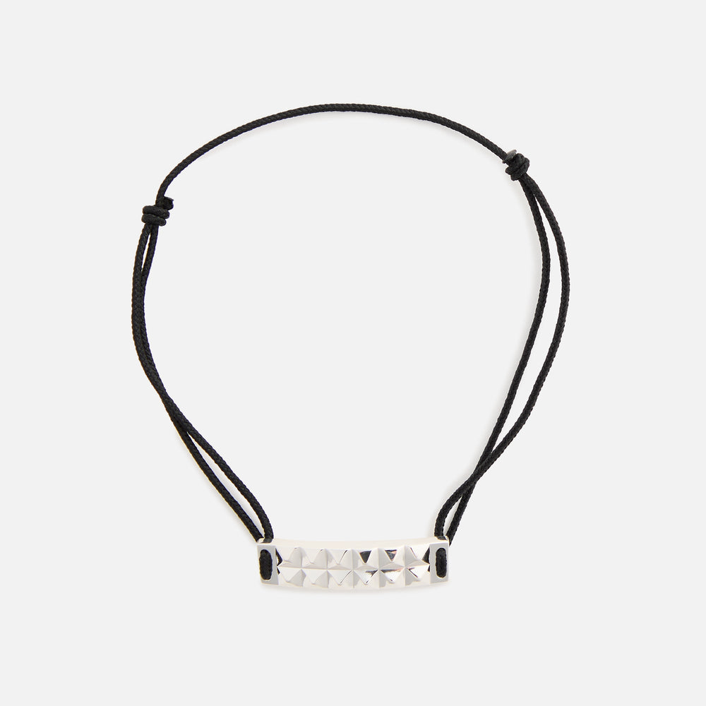 Le Gramme 5 Grammes Pyramid Cord Polished - Black / Silver | Kith Black / Silver