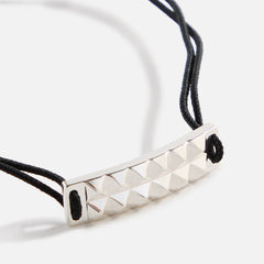 Le Gramme 5 Grammes Pyramid Cord Polished - Black / Silver | Kith Black / Silver