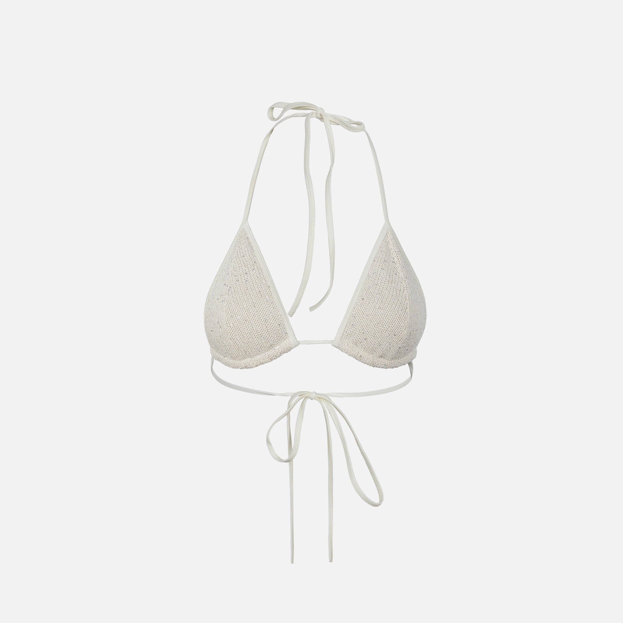 Asta Resort Lio Bikini Top - Ivory Sequin | Kith Ivory Sequin