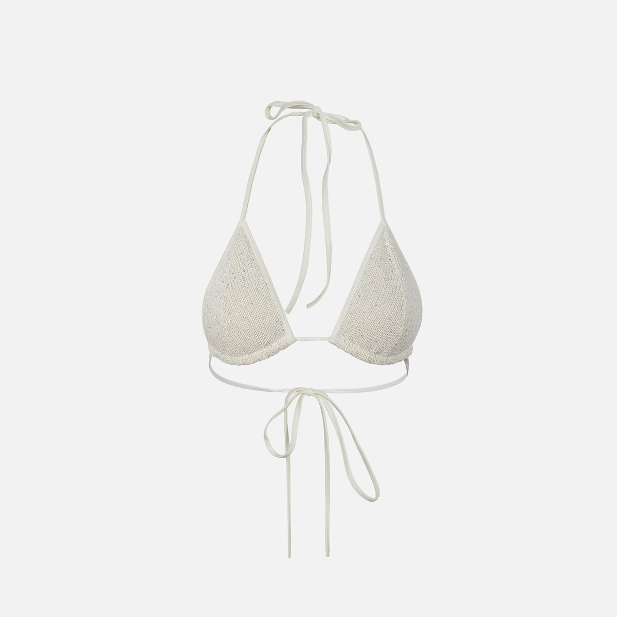 Asta Resort Lio Bikini Top - Ivory Sequin | Kith Ivory Sequin