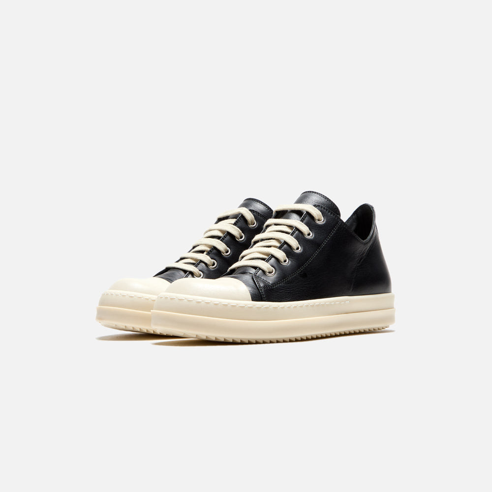 Rick Owens Kids Scarpe Pelle Low Sneakers - Black / Milk / Milk | Kith Black / Milk / Milk