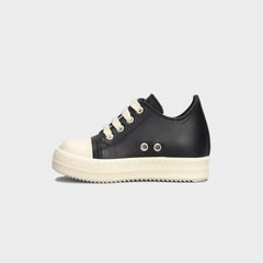 Rick Owens Kids Vintage Sneakers - Pelle Black / Milk / Milk | Kith Pelle Black / Milk / Milk
