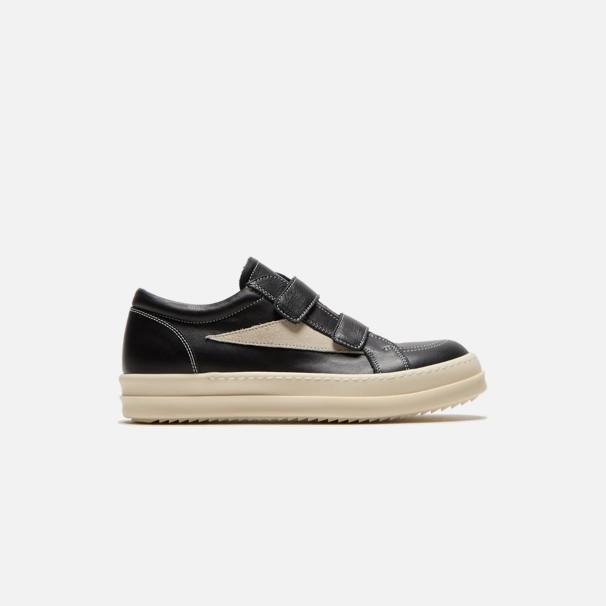 Rick Owens Kids Vintage Sneaker - Scarpe In Pelle Black / Milk / Milk | Kith Scarpe In Pelle Black / Milk / Milk