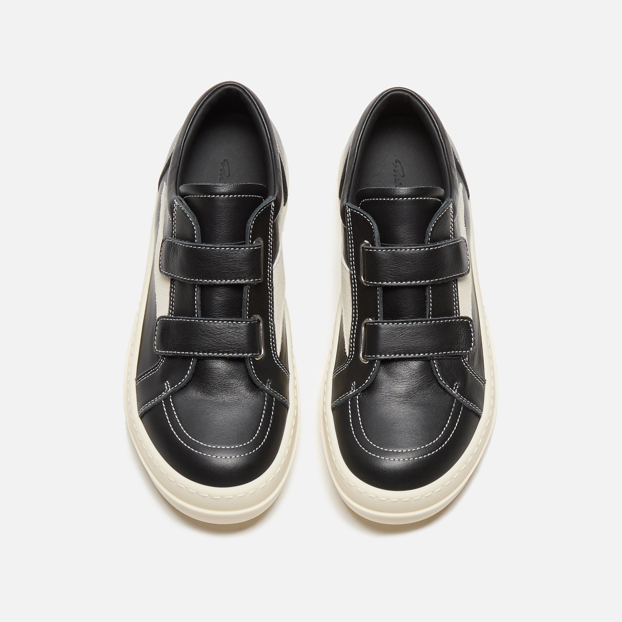 Rick Owens Kids Vintage Sneaker - Scarpe In Pelle Black / Milk / Milk | Kith Scarpe In Pelle Black / Milk / Milk