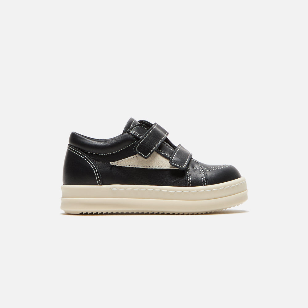 Rick Owens Baby Vintage Sneakers - Scarpe In Pelle Black / Milk / Milk | Kith Scarpe In Pelle Black / Milk / Milk