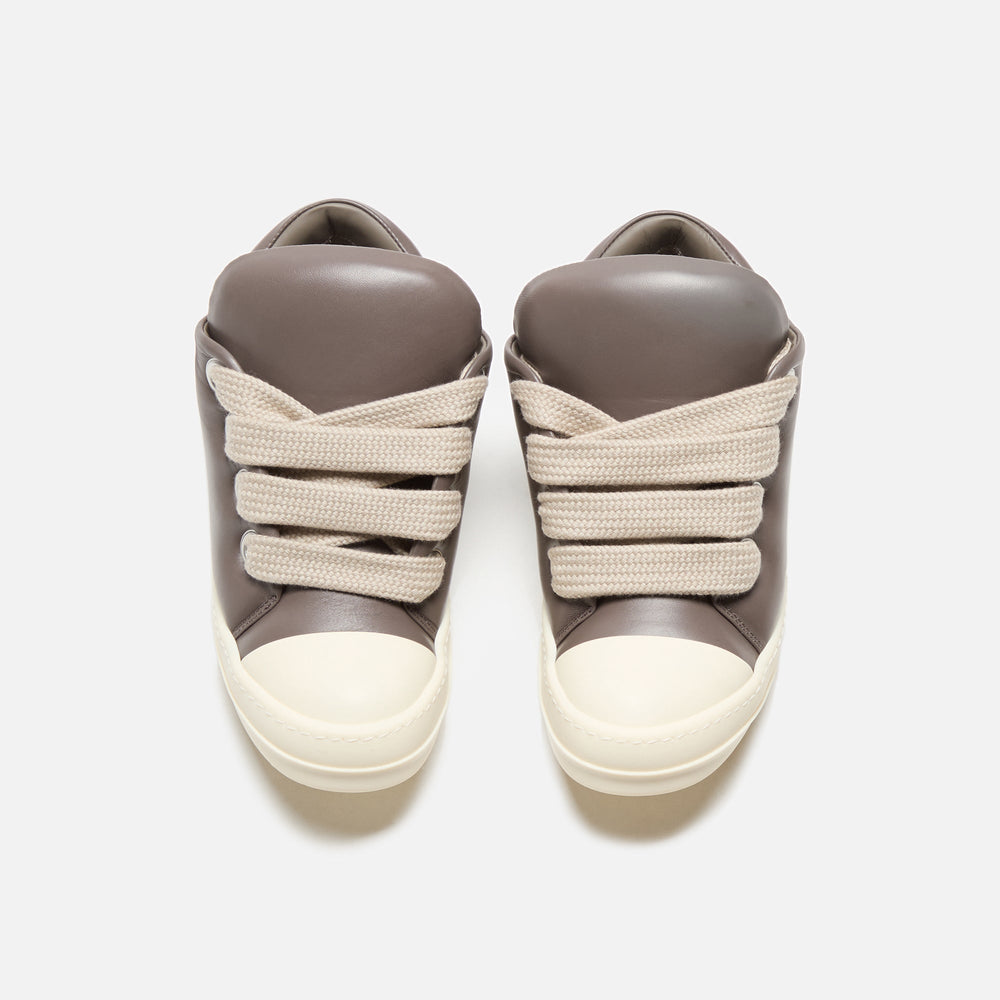 Rick Owens Scarpe in Pelle Jumbo Laced Padded Low Sneakers - Dark Dust | Kith Dark Dust / Milk