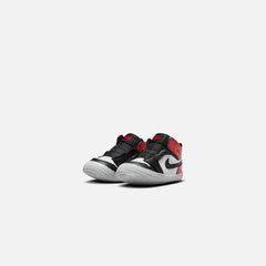 Jordan Air Jordan 1 Crib Bootie - Black / Black / Varsity Red / White | Kith Black / Black / Varsity Red / White